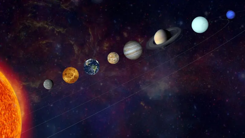 Las alineaciones planetarias son comunes, pero pocas son como la de esta semana. Foto: BBC News